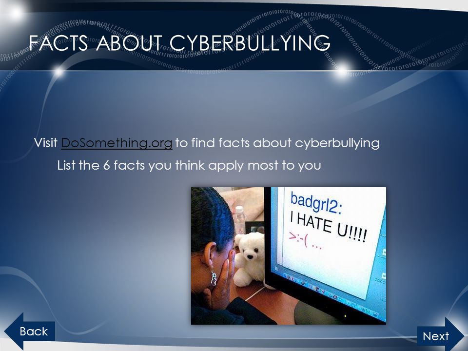 Facts about cyberbullying