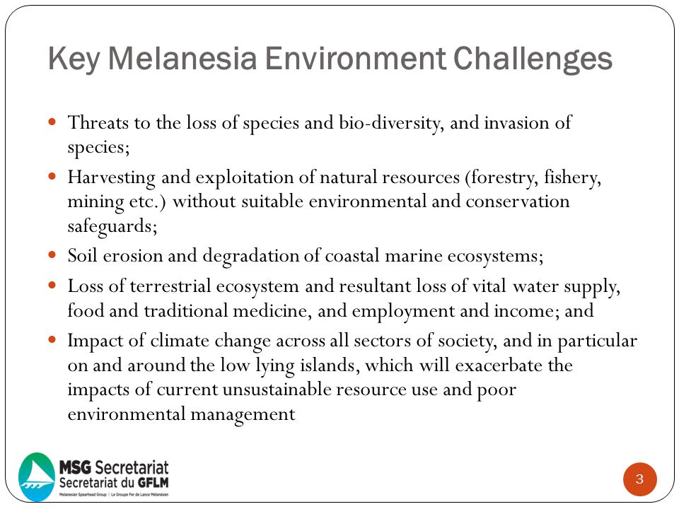Key Melanesia Environment Challenges