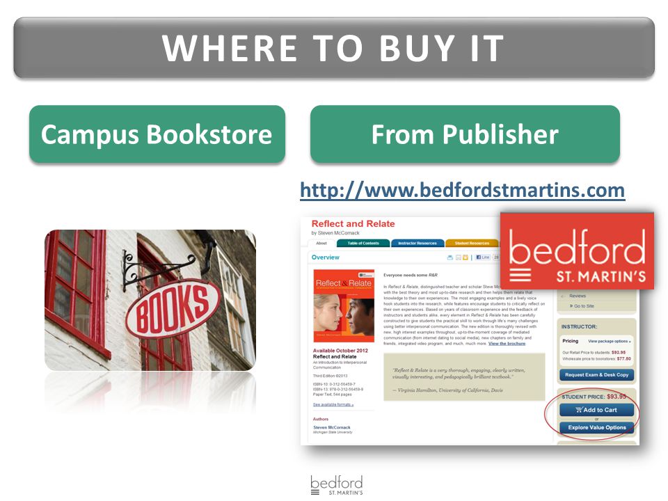 WHERE TO BUY IT Campus Bookstore From Publisher