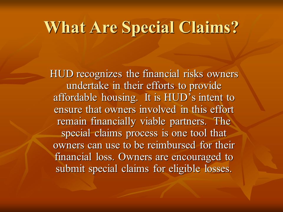 What Are Special Claims