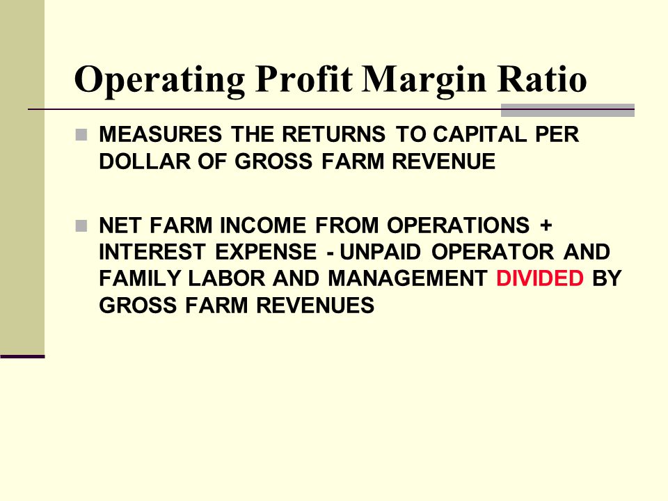 Operating Profit Margin Ratio