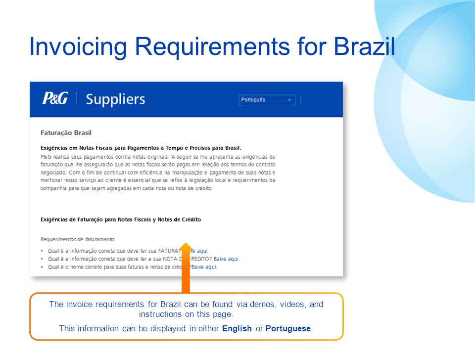 Invoicing Requirements for Brazil