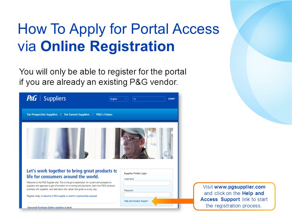 How To Apply for Portal Access via Online Registration