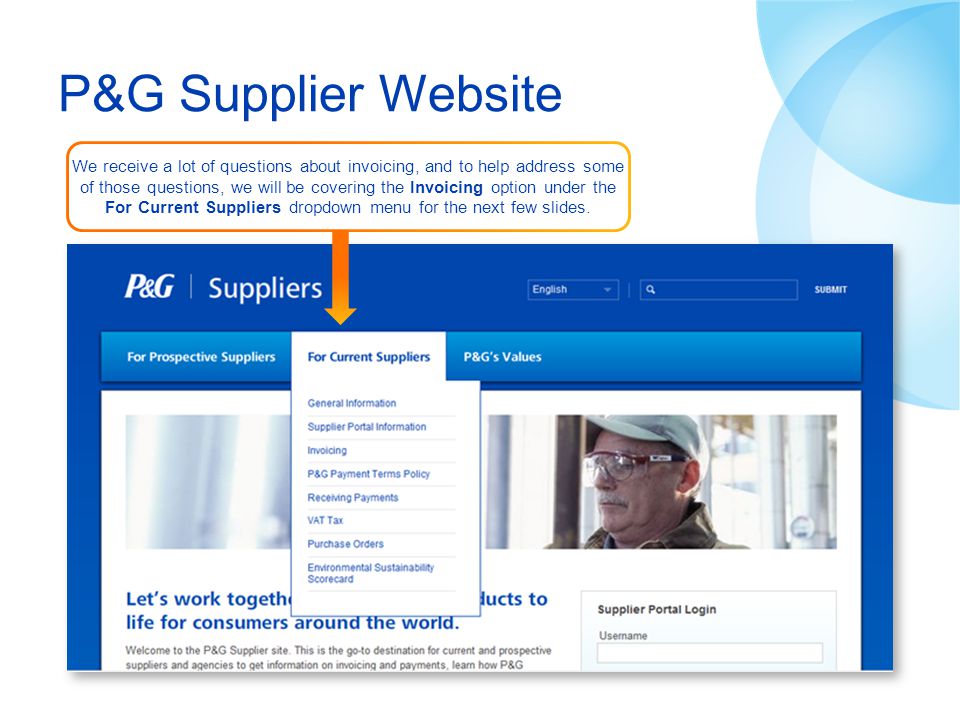 P&G Supplier Website
