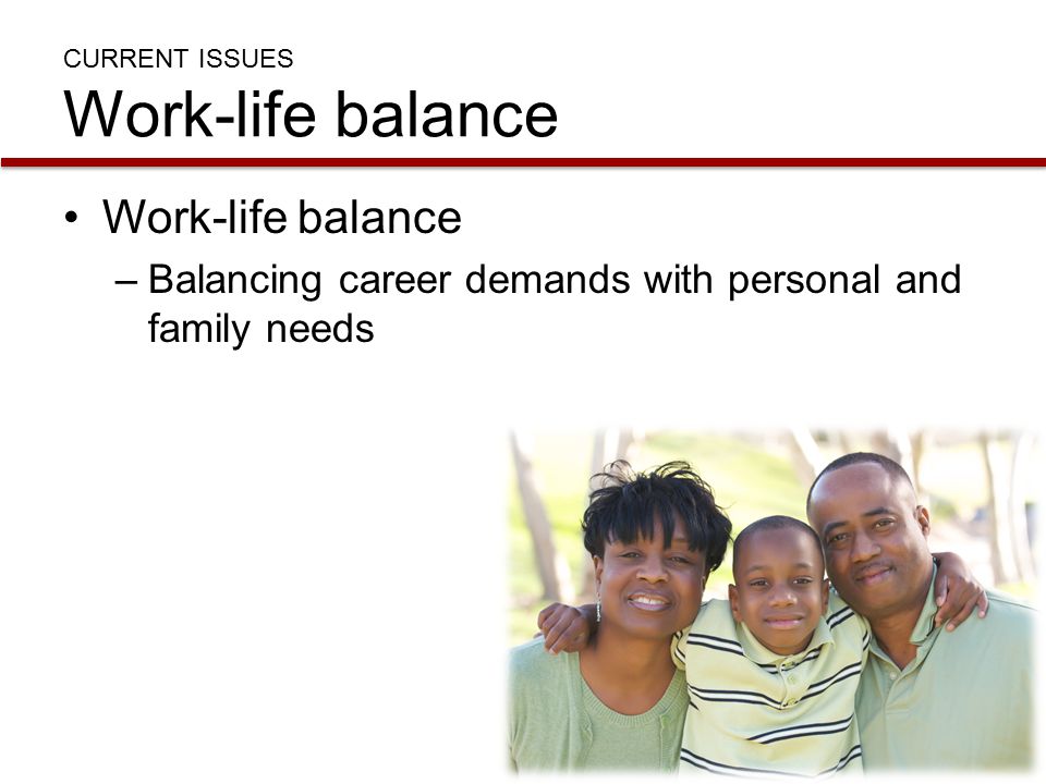 CURRENT ISSUES Work-life balance