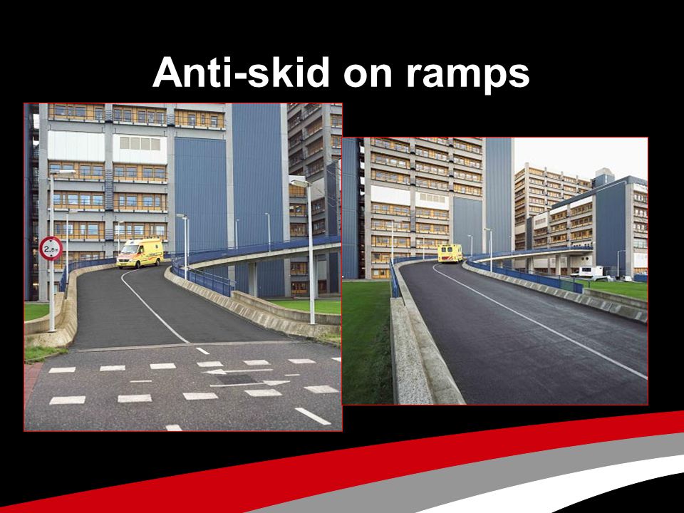Anti-skid on ramps