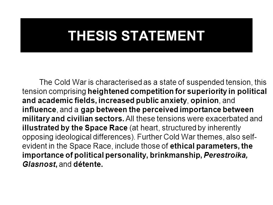 cold war thesis statement