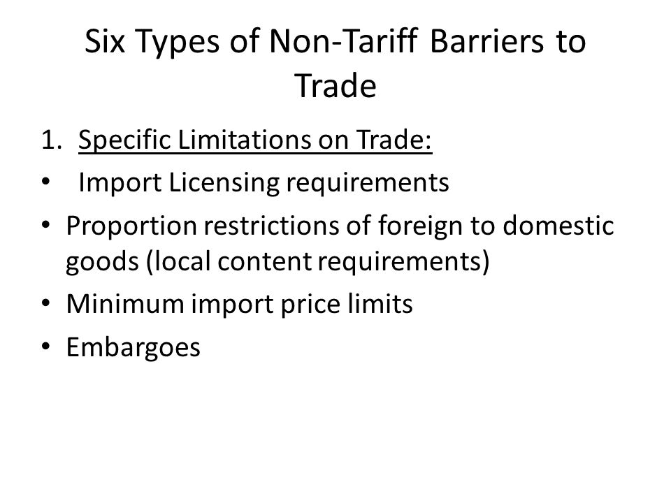 International Trade Policy: Tariff and Non-tariff Barriers - ppt video  online download