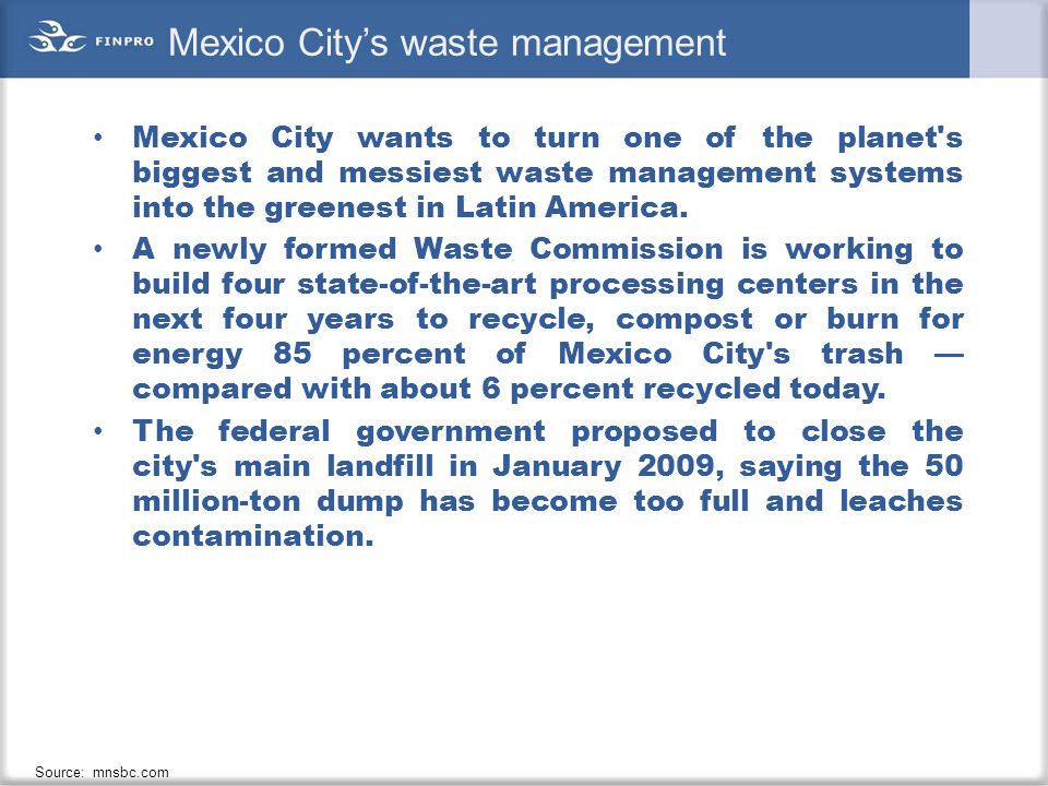 Mexico City’s waste management