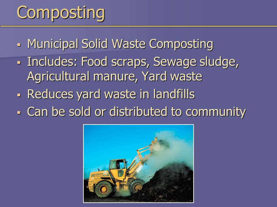 Composting Municipal Solid Waste Composting
