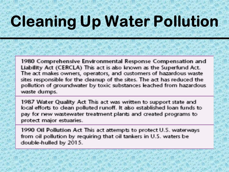 Cleaning Up Water Pollution