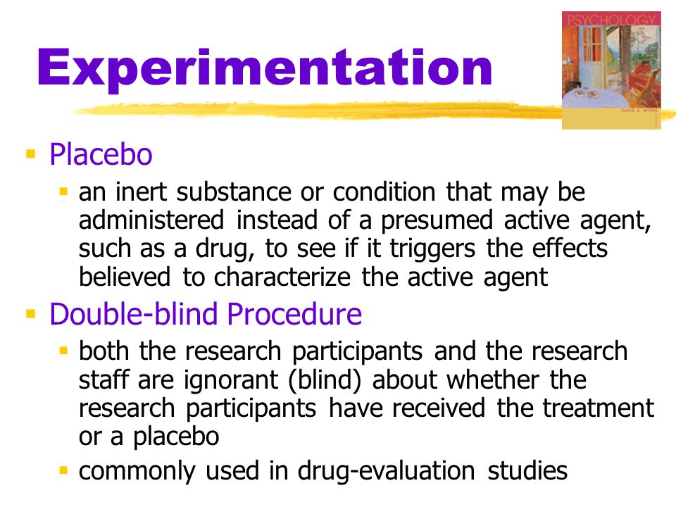 Experimentation Placebo Double-blind Procedure