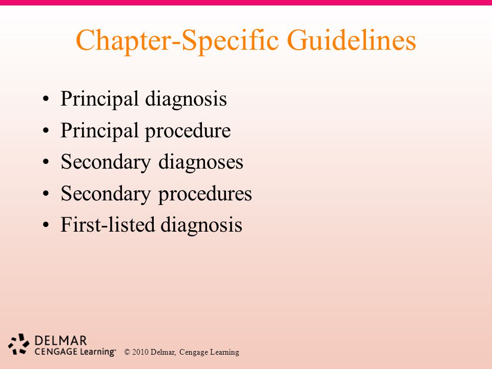 Chapter-Specific Guidelines
