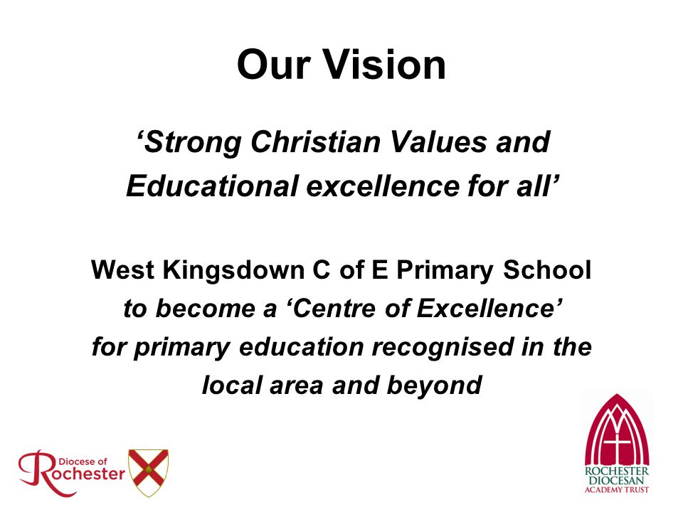 Our Vision ‘Strong Christian Values and