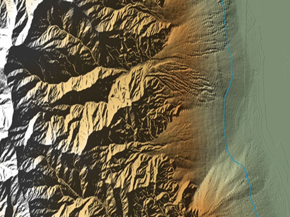 The following image was created from DEMs (Digital Elevation Model) for the following 1:24,000 scale topographic quadrangles: Telescope Peak, Hanaupah Canyon, and Badwater, California.