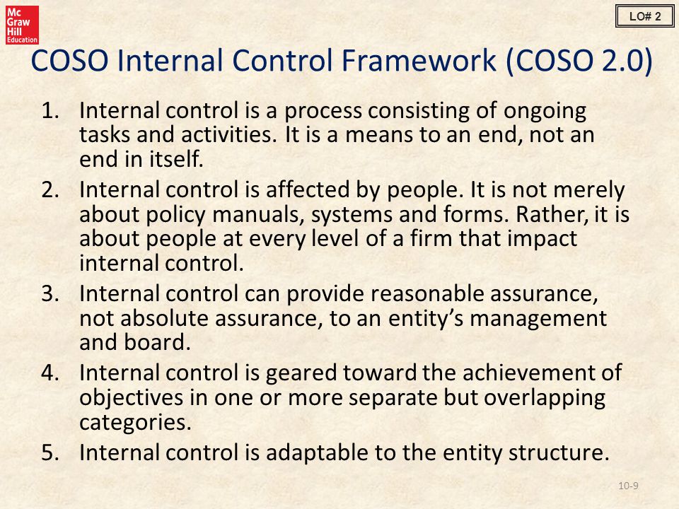 COSO Internal Control Framework (COSO 2.0)