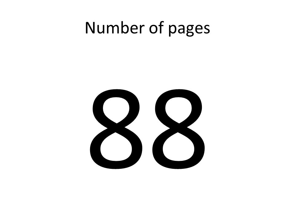 Number of pages 88