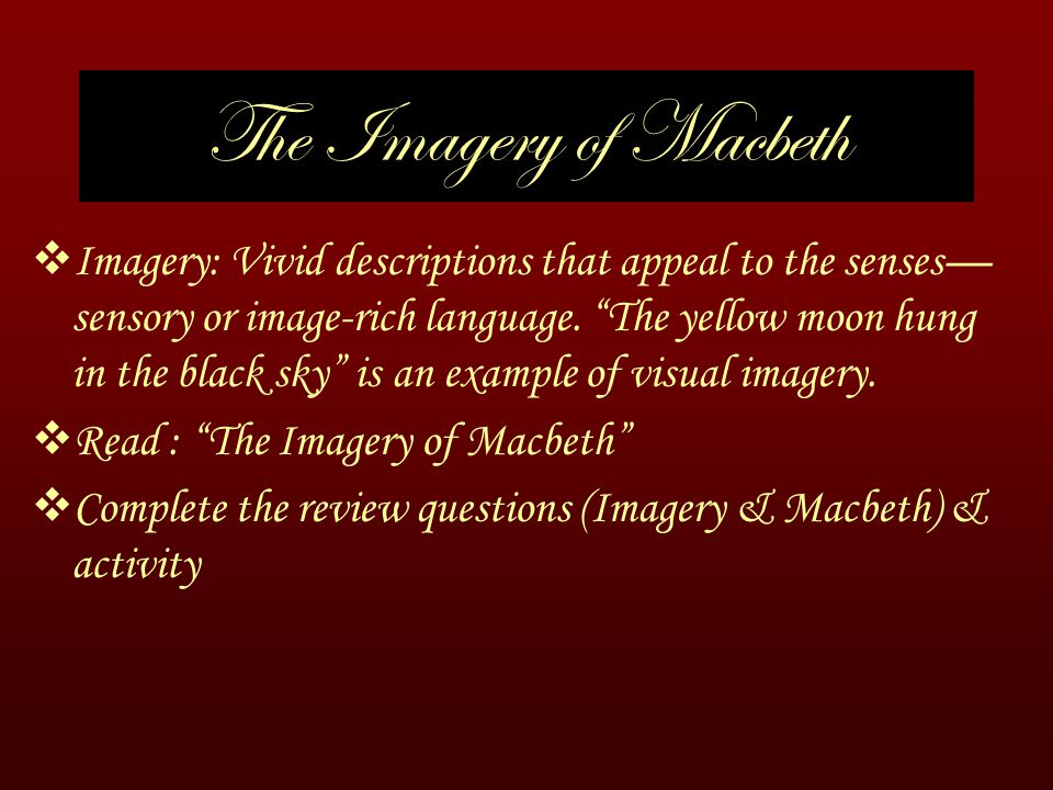 examples of imagery in macbeth