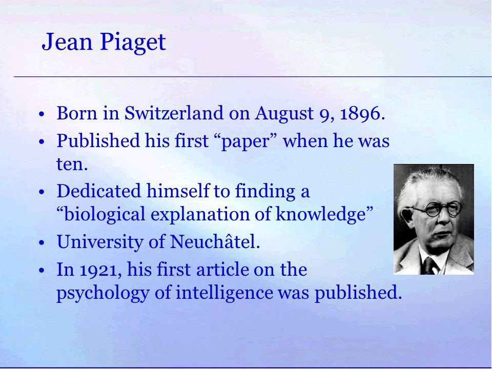 Cognitive Development Jean Piaget - ppt download