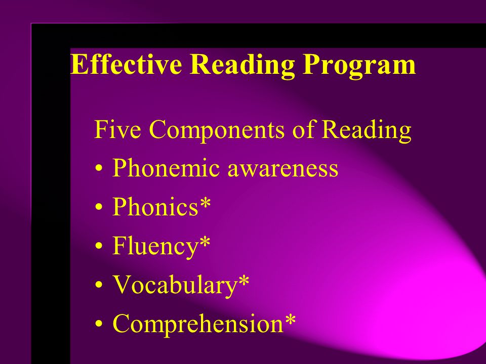 Effective Reading Program