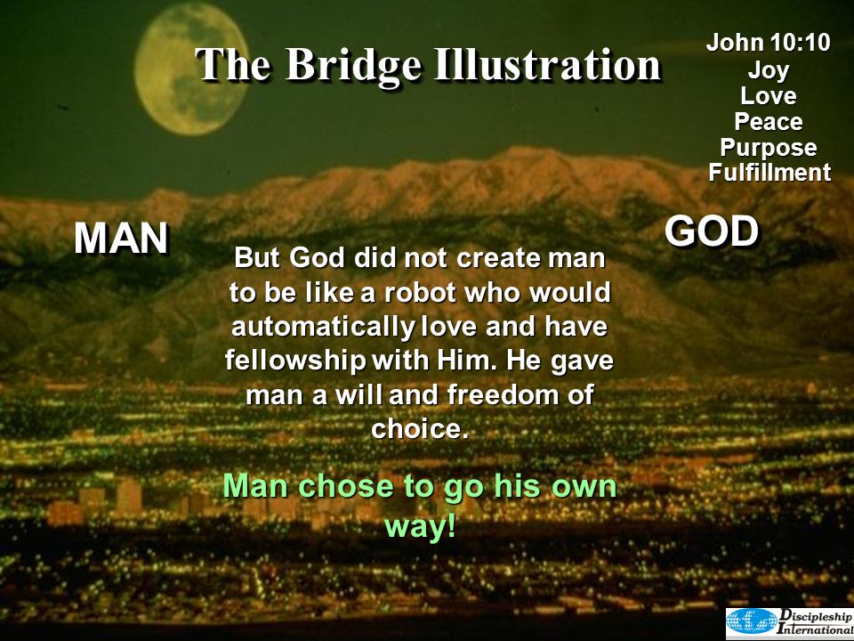 The Bridge Illustration Man chose to go his own way!