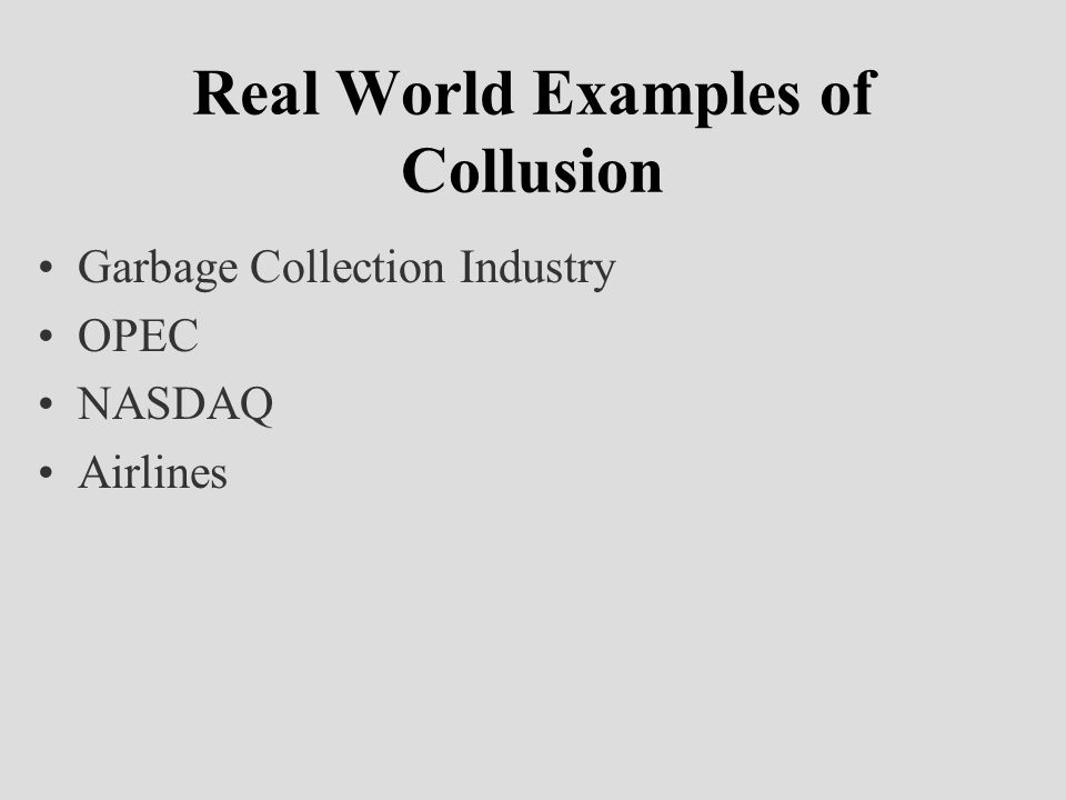 collusion examples