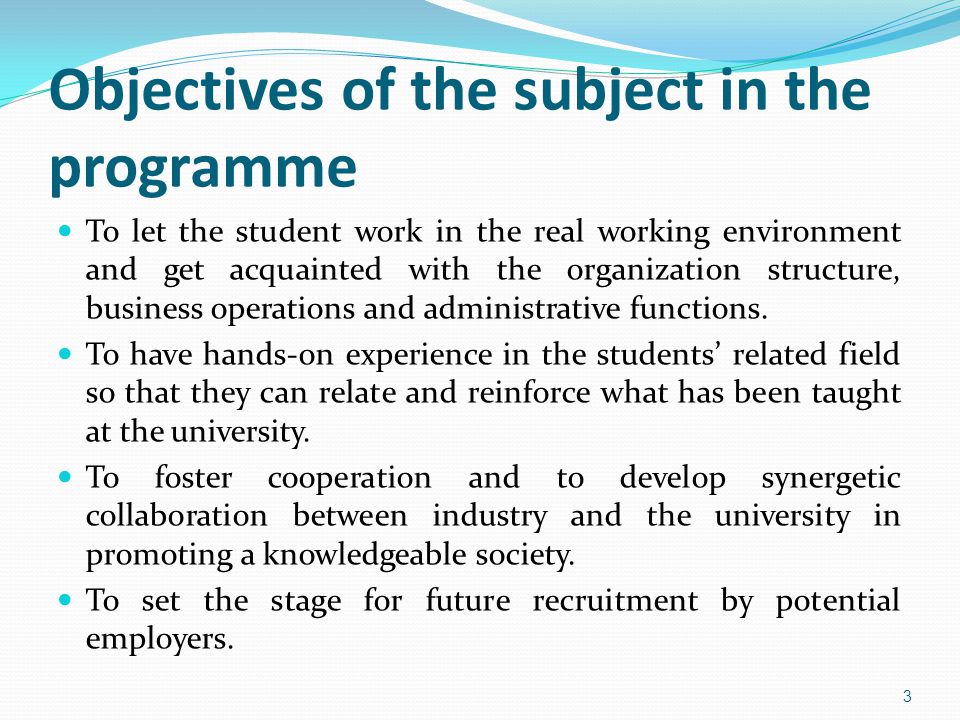 objectives of industrial attachment to students