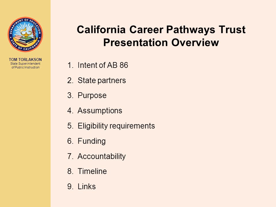 California Career Pathways Trust Presentation Overview