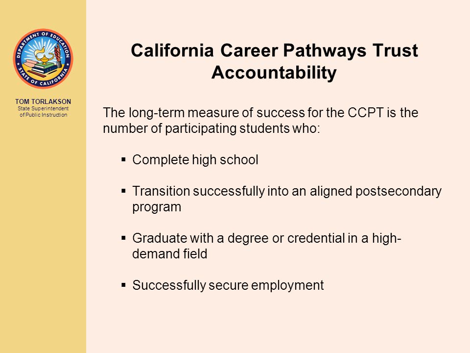 California Career Pathways Trust Accountability