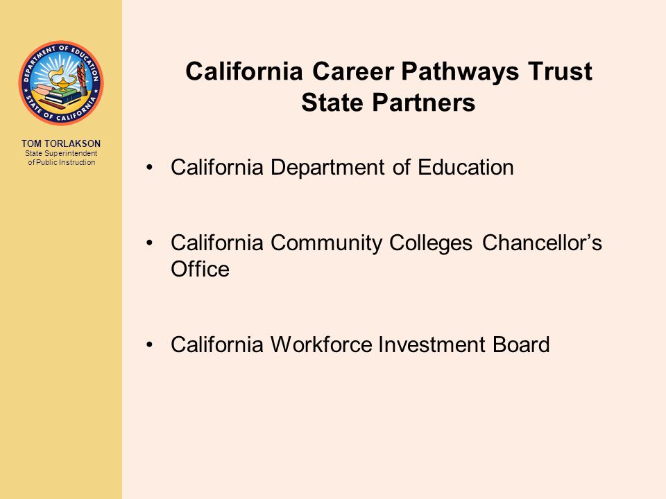 California Career Pathways Trust State Partners