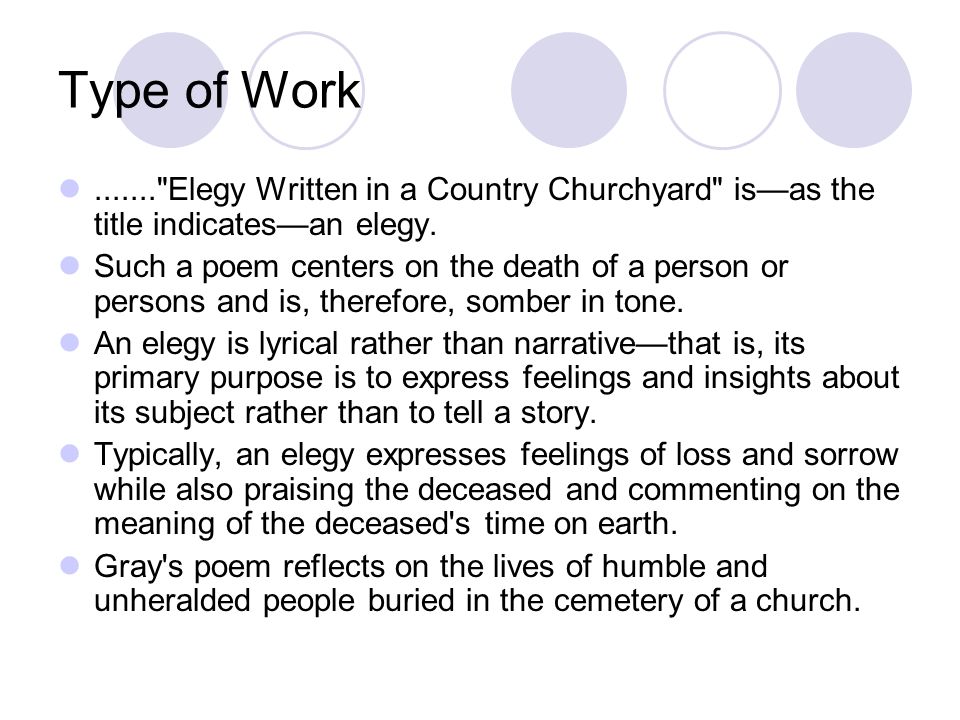 elegy written in a country churchyard explanation