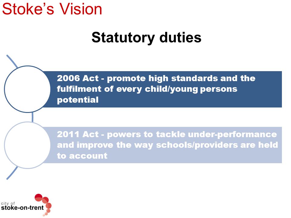 Stoke’s Vision Statutory duties