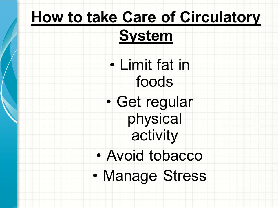 How to take Care of Circulatory System