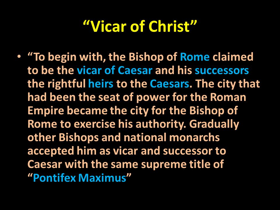Vicar of Christ