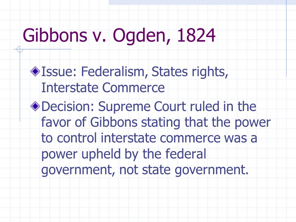 CONSTITUCION WEB: Gibbons v. Ogden (1824) Versión en castellano (parcial) y en inglés