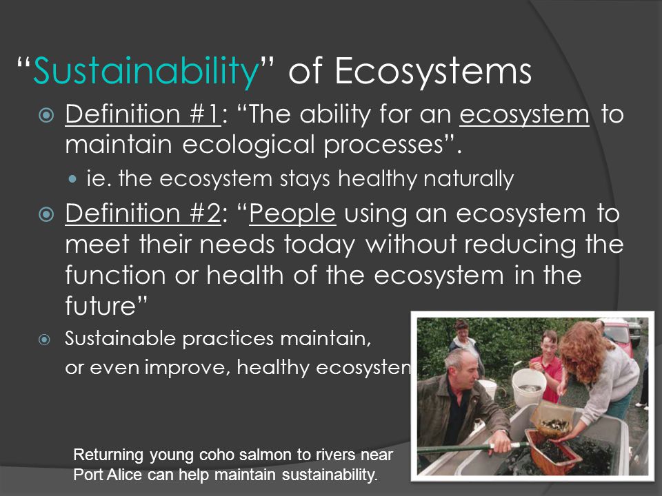 Sustainability of Ecosystems