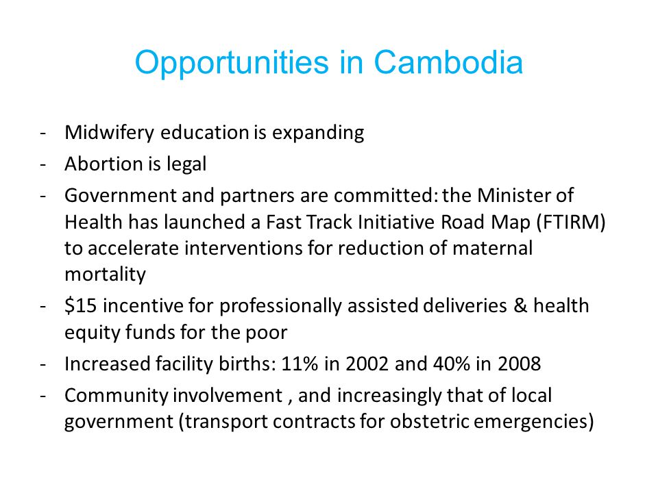 Opportunities in Cambodia