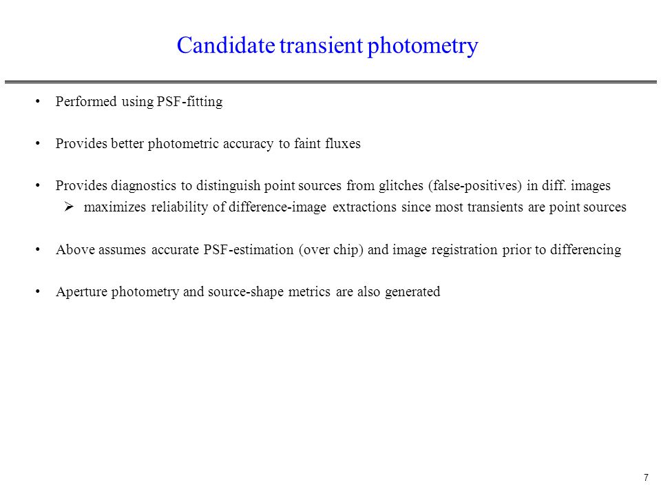 Candidate transient photometry