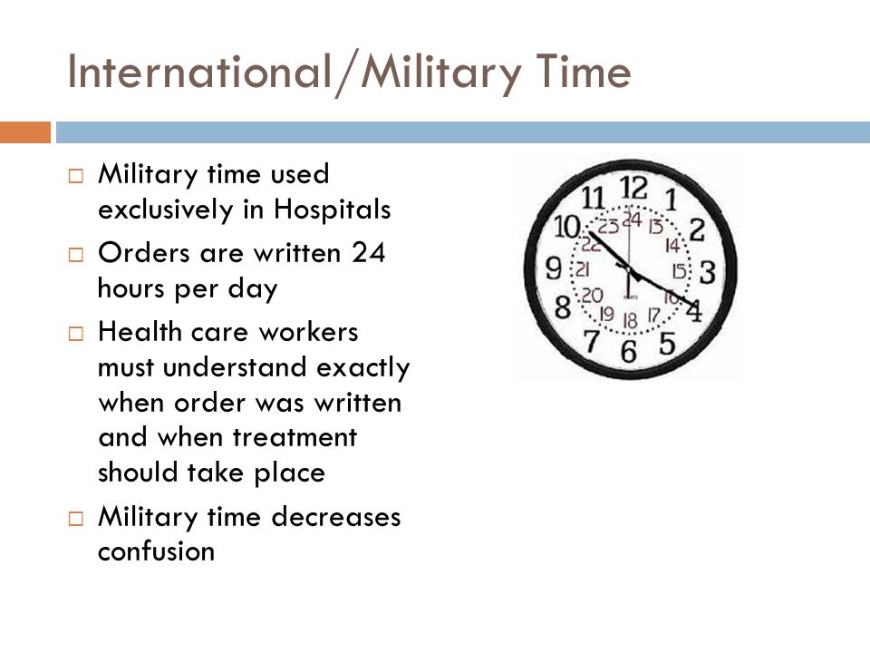 International/Military Time