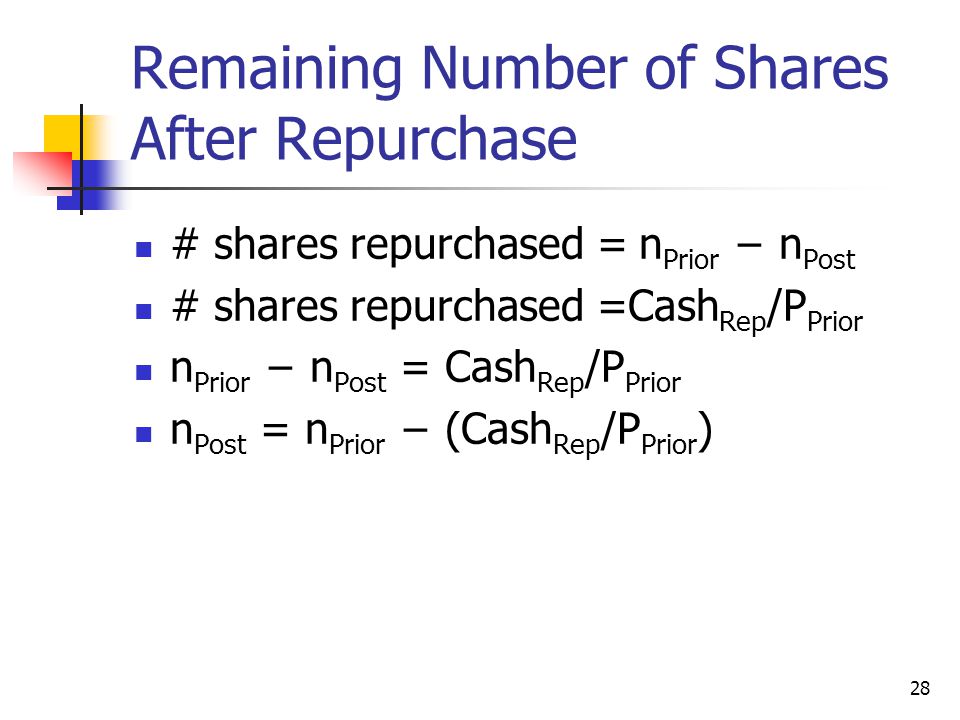 Remaining Number of Shares After Repurchase