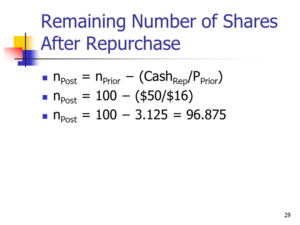 Remaining Number of Shares After Repurchase