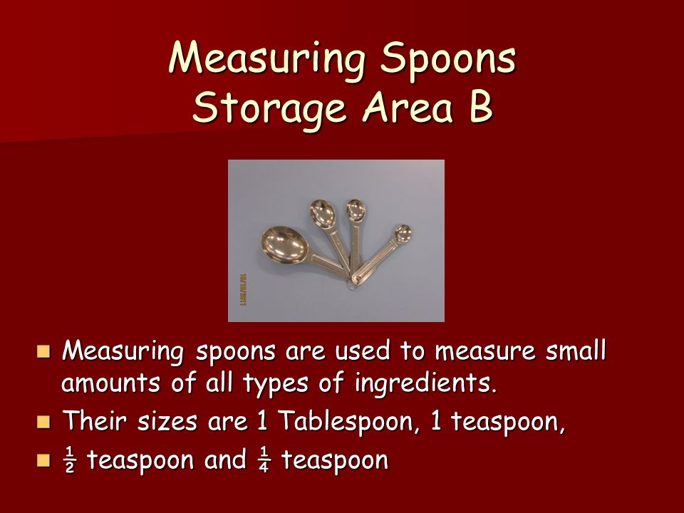 Measuring Spoons Storage Area B