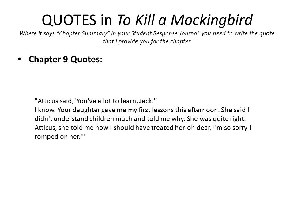 summary of chapter 9 of to kill a mockingbird