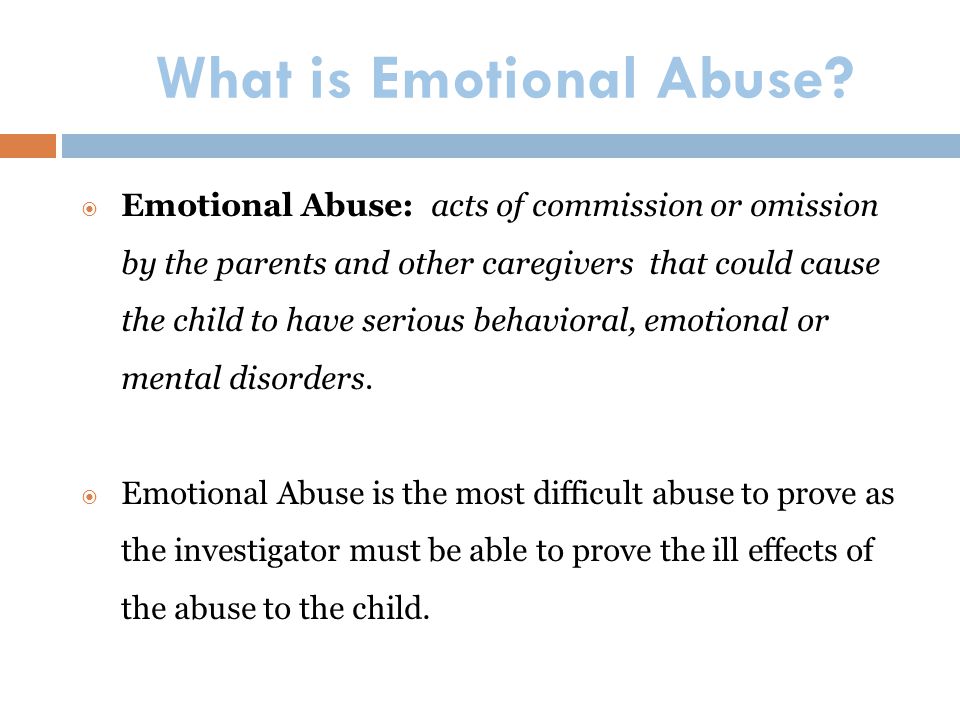 What is Emotional Abuse