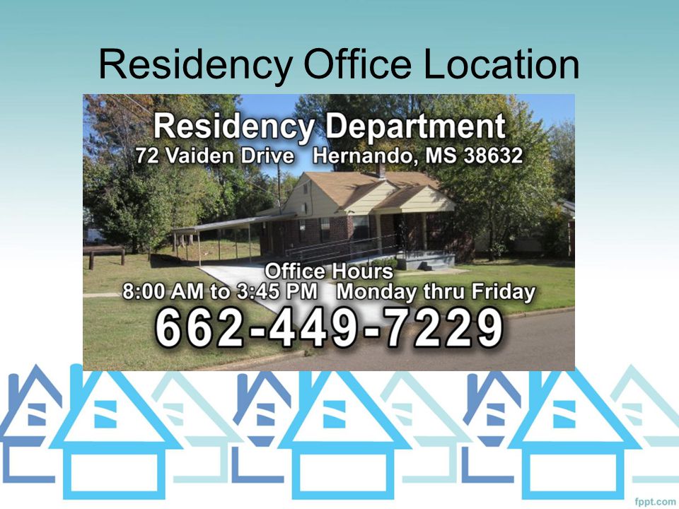Residency Office Location