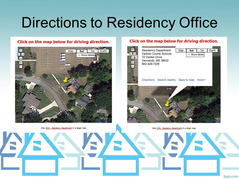 Directions to Residency Office
