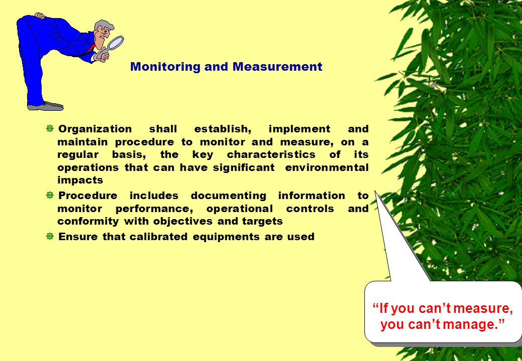 Monitoring and Measurement