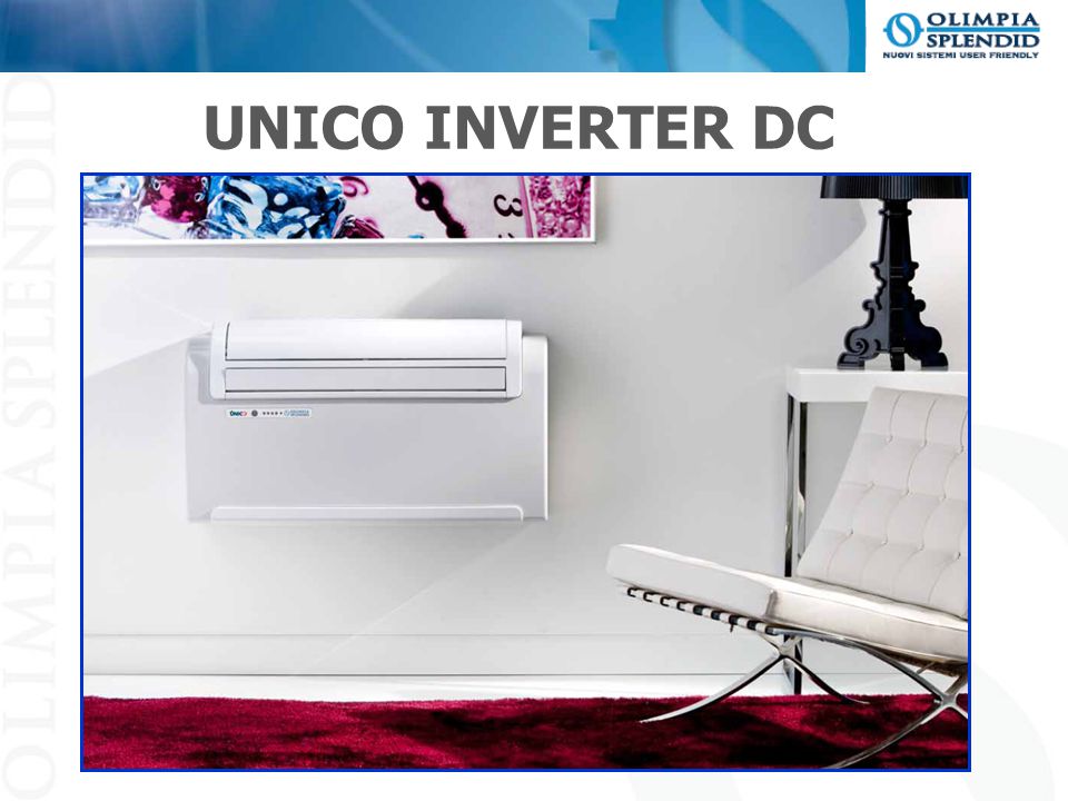 UNICO INVERTER DC. UNICO INVERTER DC UNICO INVERTER DC The first INVERTER  technology based heat pump without external unit on the market The new  product. - ppt video online download