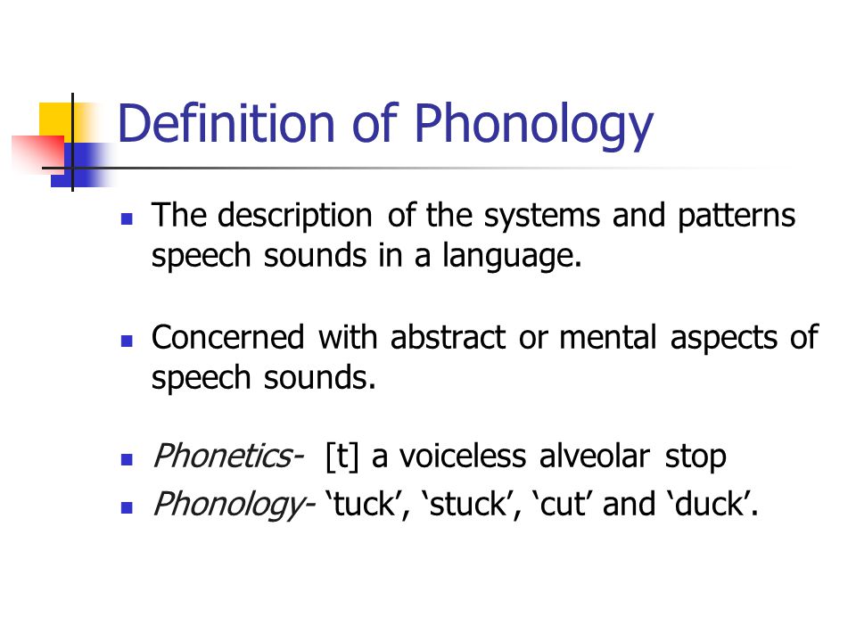 Definition of Phonology
