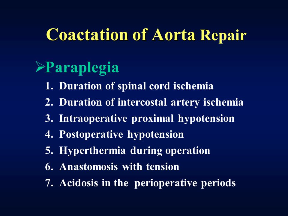 Coactation of Aorta Repair